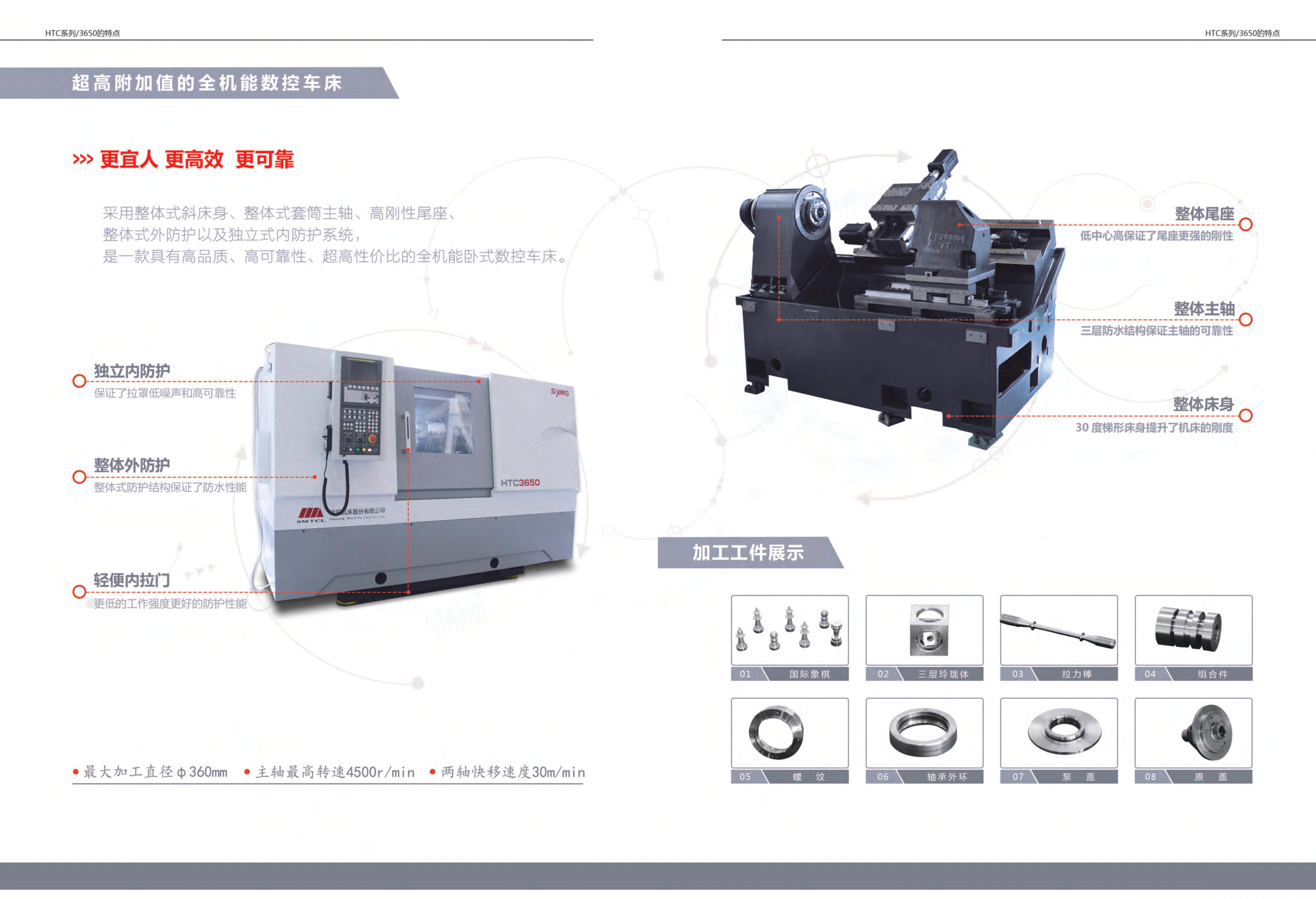 沈阳机床 HTC3650数控车床 （30度斜床身）-阿里巴巴